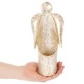 Gold Metal Angel Candle Holder - 27cm Festive Decoration | Floristik24.co.uk