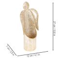 Gold Metal Angel Candle Holder - 27cm Festive Decoration | Floristik24.co.uk
