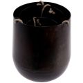 Floristik24 Hanging basket metal flower pot for hanging brown 22/20/16.5cm set of 3