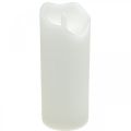 Floristik24 LED candle with timer real wax white pillar candle H17cm