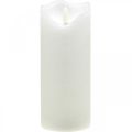 Floristik24 LED candle with timer real wax white pillar candle H17cm