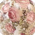 Floristik24 Ceramic ball with roses ceramic decorative earthenware Ø9.5cm