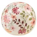 Floristik24 Ceramic ball with flowers ceramic decorative earthenware 12cm
