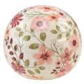 Floristik24 Ceramic ball with flowers ceramic decorative earthenware 12cm