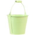 Floristik24 Bucket with handle planter pastel metal Ø10cm H8cm 9pcs