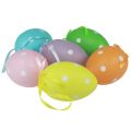 Floristik24 Easter eggs hanging plastic eggs with dots 8x11.5cm 6pcs