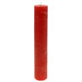 Floristik24 Red candles, large, solid-colored candles, 50x300mm, 4 pieces