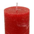 Floristik24 Red candles, large, solid-colored candles, 50x300mm, 4 pieces