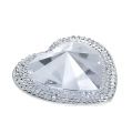 Floristik24 Acrylic heart with gemstones 3,5cm silver 20pcs