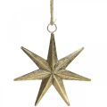 Floristik24 Christmas decoration star pendant golden antique look W19.5cm