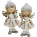 Floristik24 Advent decoration Christmas angel, angel heart figure H16.5cm 2pcs