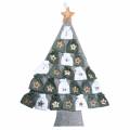 Floristik24 Advent calendar Christmas tree with bag felt gray, white 120 × 80 cm
