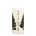 Floristik24 Advent calendar candle Christmas candle white 150/65mm