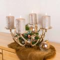 Floristik24 Advent wreath modern metal candlestick antler golden Ø49cm