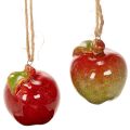 Floristik24 Ceramic Hanging Apple Autumn Decoration 5cm Set of 4