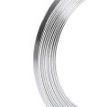 Floristik24 Aluminum flat wire silver 5mm x 1mm 2.5m