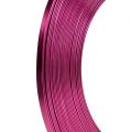 Floristik24 Aluminum flat wire pink 5mm 10m