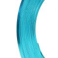 Floristik24 Aluminum flat wire turquoise 5mm 10m