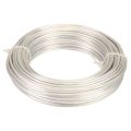 Floristik24 Aluminum wire aluminum wire 3mm jewelry wire white-silver matt 500g