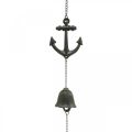 Floristik24 Hanger anchor bell, maritime decoration wind chime, cast iron L47.5cm