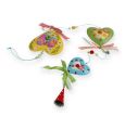 Floristik24 Decorative fabric hearts to hang 80cm