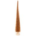 Floristik24 Artificial Christmas tree decoration, slim, with wooden base, 40cm, 3 pieces