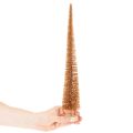 Artificial Christmas tree decoration, slim, with wooden base, 40cm, 3 pieces | Floristik24.co.uk