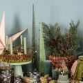 Artificial Christmas tree with wooden base for Christmas decorations, 80cm | Floristik24.co.uk