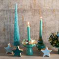 Artificial Christmas tree, slim, with wooden base, 40cm | Floristik24.co.uk