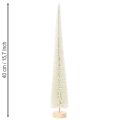 Decorative Christmas tree with wooden base for winter decoration, 40cm, 3 pieces | Floristik24.co.uk