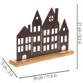 House row decoration, metal with wooden base, 30cm | Floristik24.co.uk