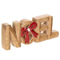 Floristik24 Wooden Noel Sign with Red Bow, 18cm, Christmas Decoration