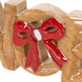 Wooden Noel Sign with Red Bow,