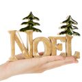 Noel Wooden Christmas Decoration with Two Trees 18cm | Floristik24.co.uk