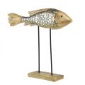 Floristik24 Wooden fish with metal decoration fish decoration 35x7x29.5cm