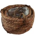 Floristik24 Basket for hanging water hyacinth brown 25/31cm set of 2