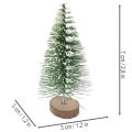 Artificial mini Christmas trees as table decorations for Christmas, snow-covered, 6cm, 12 pieces | Floristik24.co.uk