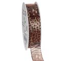 Floristik24 Dekorative Ribbon with Leopard Print 25mm x 20m Polyester Gift and Craft Band