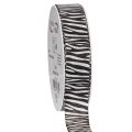 Floristik24 Gift ribbon with zebra print, 25mm wide, 20m long