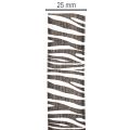 Gift ribbon with zebra print, 25mm wide, 20m long | Floristik24.co.uk