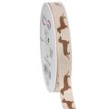 Floristik24 Decorative Ribbon with Dachshund Motif, 15mm x 18m, Cream and Brown, 100% Polyester