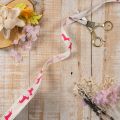 Dachshund Decorative Ribbon 15mm x 18m Polyester Pink on White for Indoor Use | Floristik24.co.uk