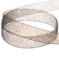 Transparent Black and Gold Organza Ribbon 15mm x 20m for Home and Gift Decoration | Floristik24.co.uk