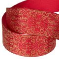 Festive Red and Gold Wired Ribbon 40mm x 15m for Crafting and Decorating | Floristik24.co.uk