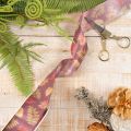 Decorative Autumn Foliage Ribbon 40mm x 15m Polyester Purple | Floristik24.co.uk
