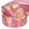 Decorative Autumn Foliage Ribbon 40mm x 15m Polyester Purple | Floristik24.co.uk