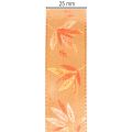 Autumn Decorative Ribbon with Leaf Pattern, 25mm x 18m, Polyester | Floristik24.co.uk