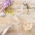 White Decorative Ribbon with Heart Motif, 20mm x 15m, Polyester | Floristik24.co.uk