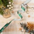 Checkered Ribbon for Christmas Gifts, 15mm x 20m, Red-Green-White Polyester | Floristik24.co.uk
