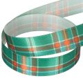 Checkered Ribbon for Christmas Gifts, 15mm x 20m, Red-Green-White Polyester | Floristik24.co.uk